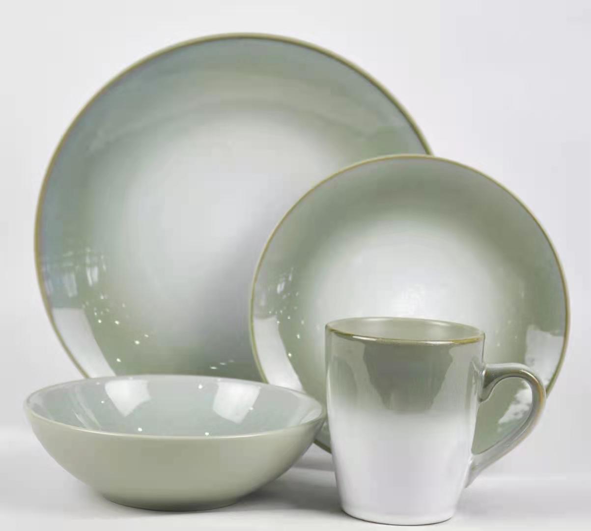 Reactive Glaze Dinner Set