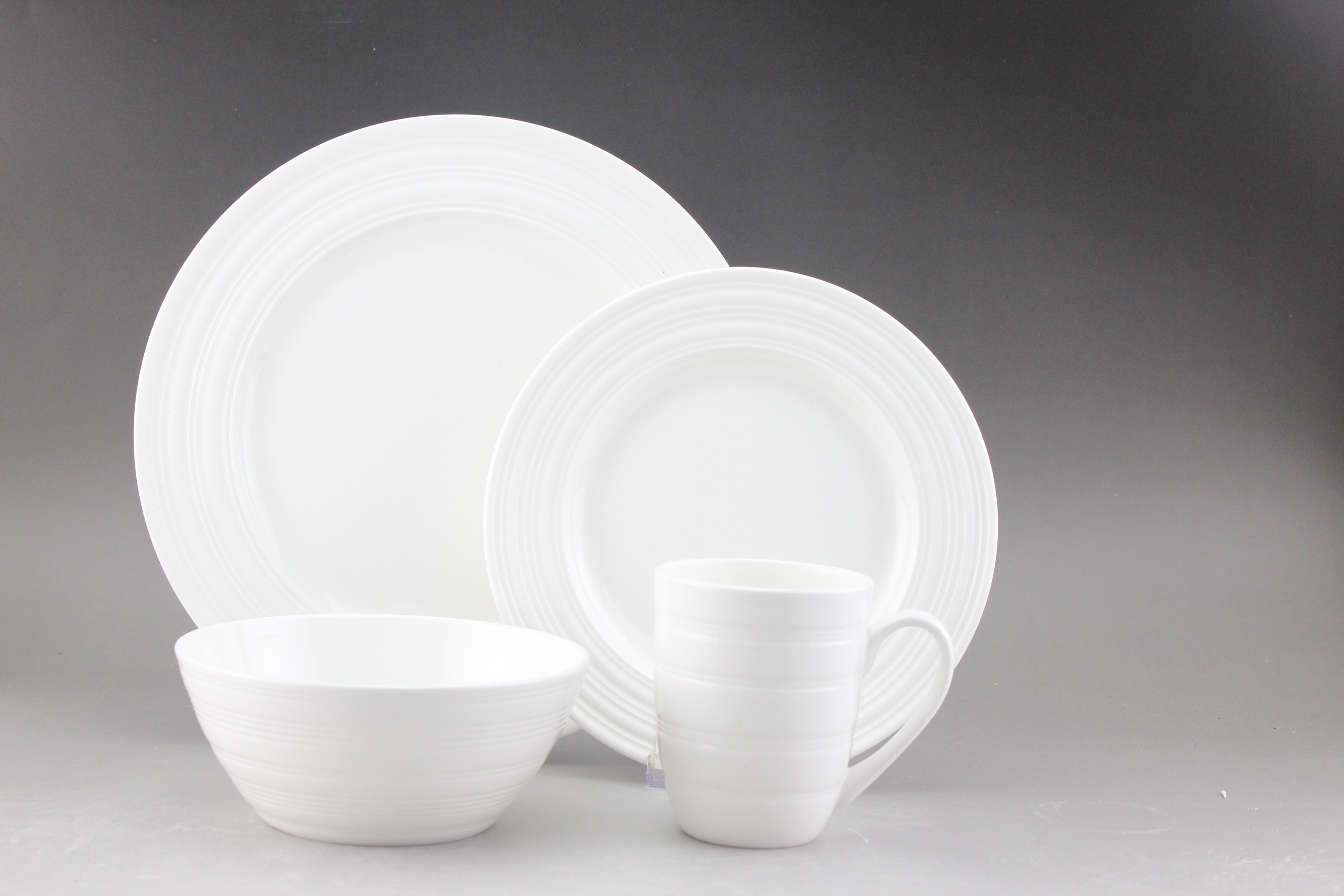 Bone China Embossed Dinner Set