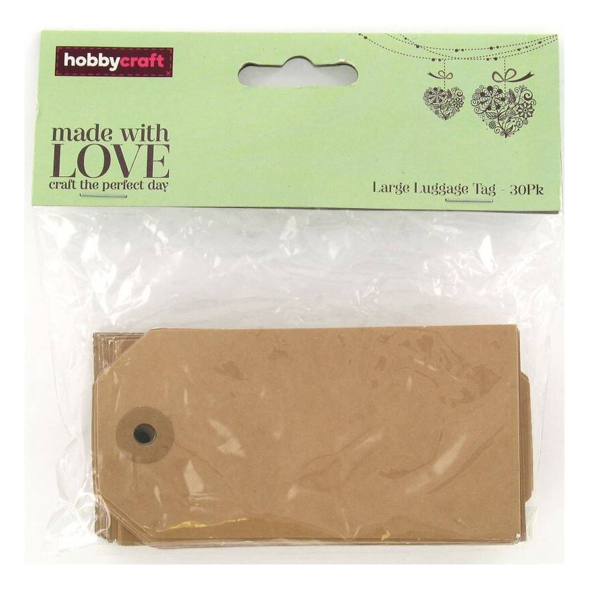 Gift Tags 11cm 30 Pack Plain Luggage Style