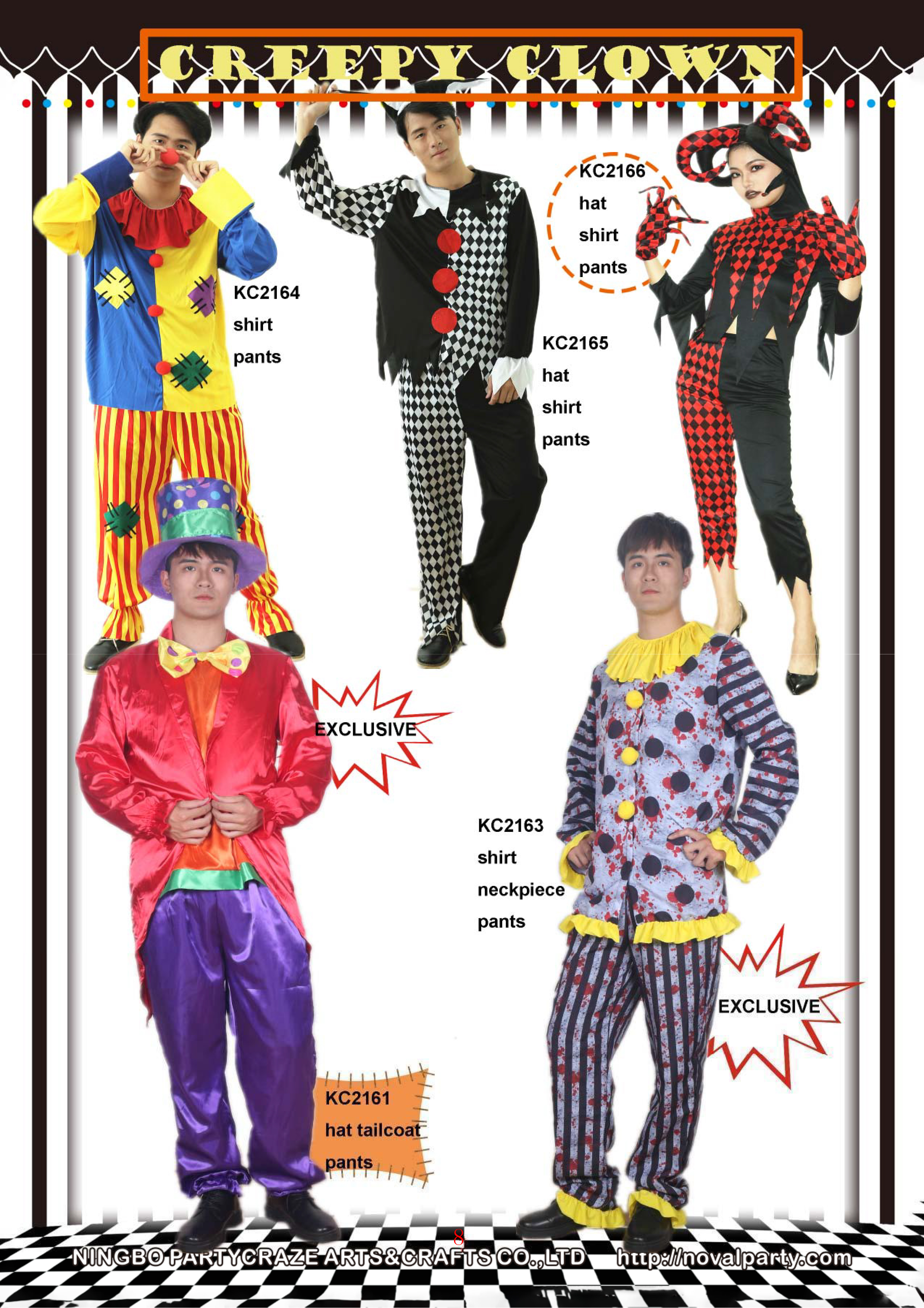 Creepy Clown Adult Costume