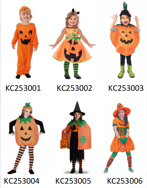 Halloween Pumpkin Costume Poncho with Headband and Bag
