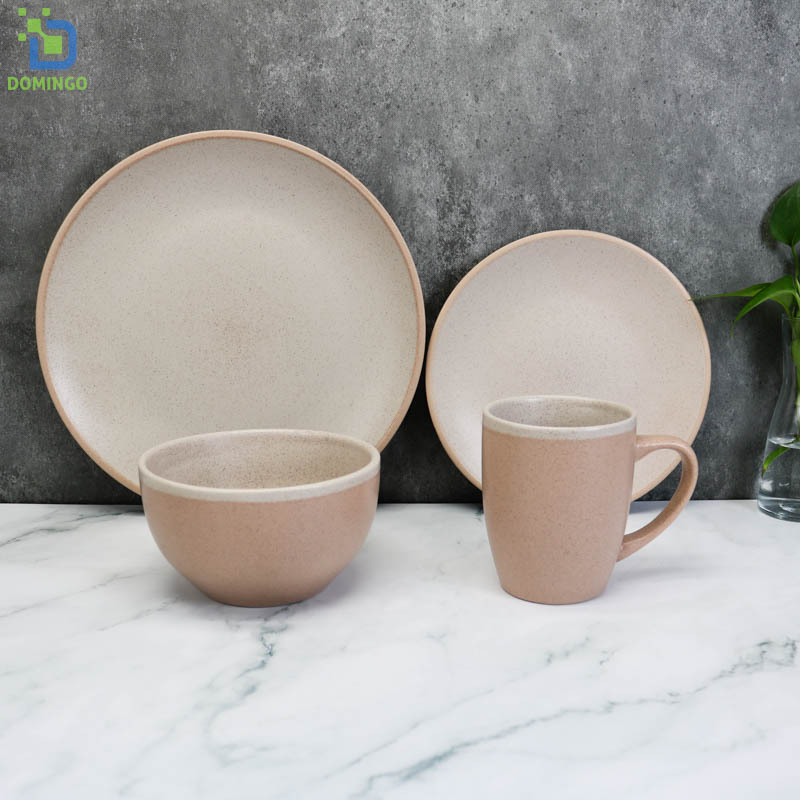 Double Color Ceramic Dinnerware Set 16 Pieces