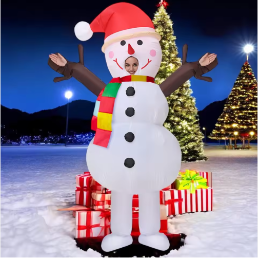 Christmas Inflatable Santa Claus Snowman Costume