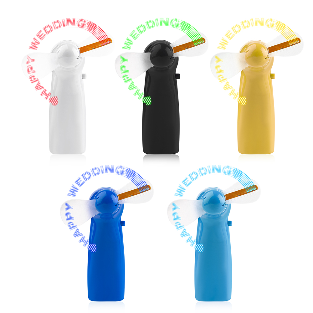 LED Message Hand Fan with Customizable Text Display