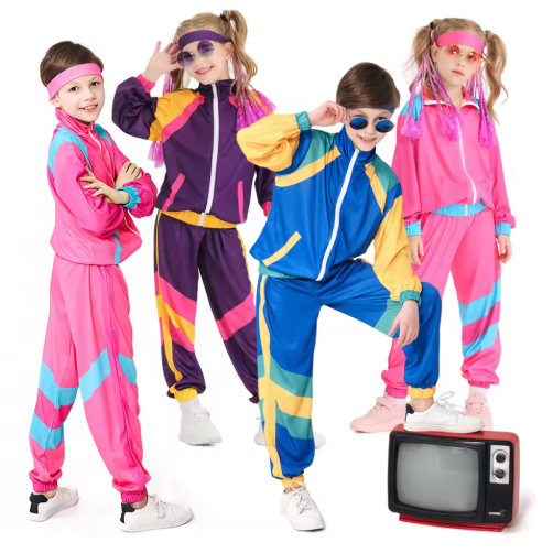 1980s Hip Hop Children Tracksuit Costume Set