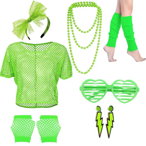 Wholesale 80s Theme Costume Kit for Halloween and Cosplay