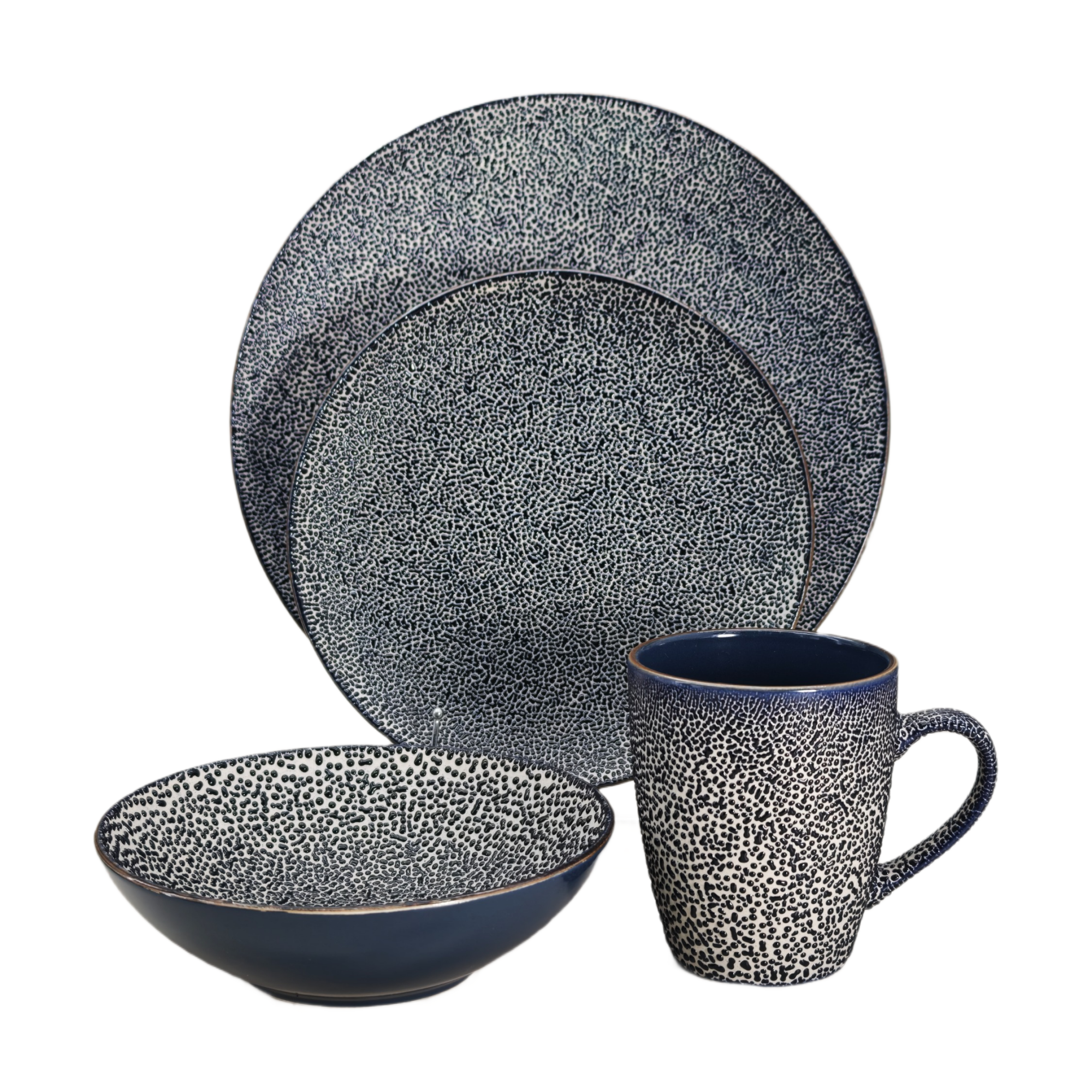 Relief Leopard Print Ceramic Tableware Set