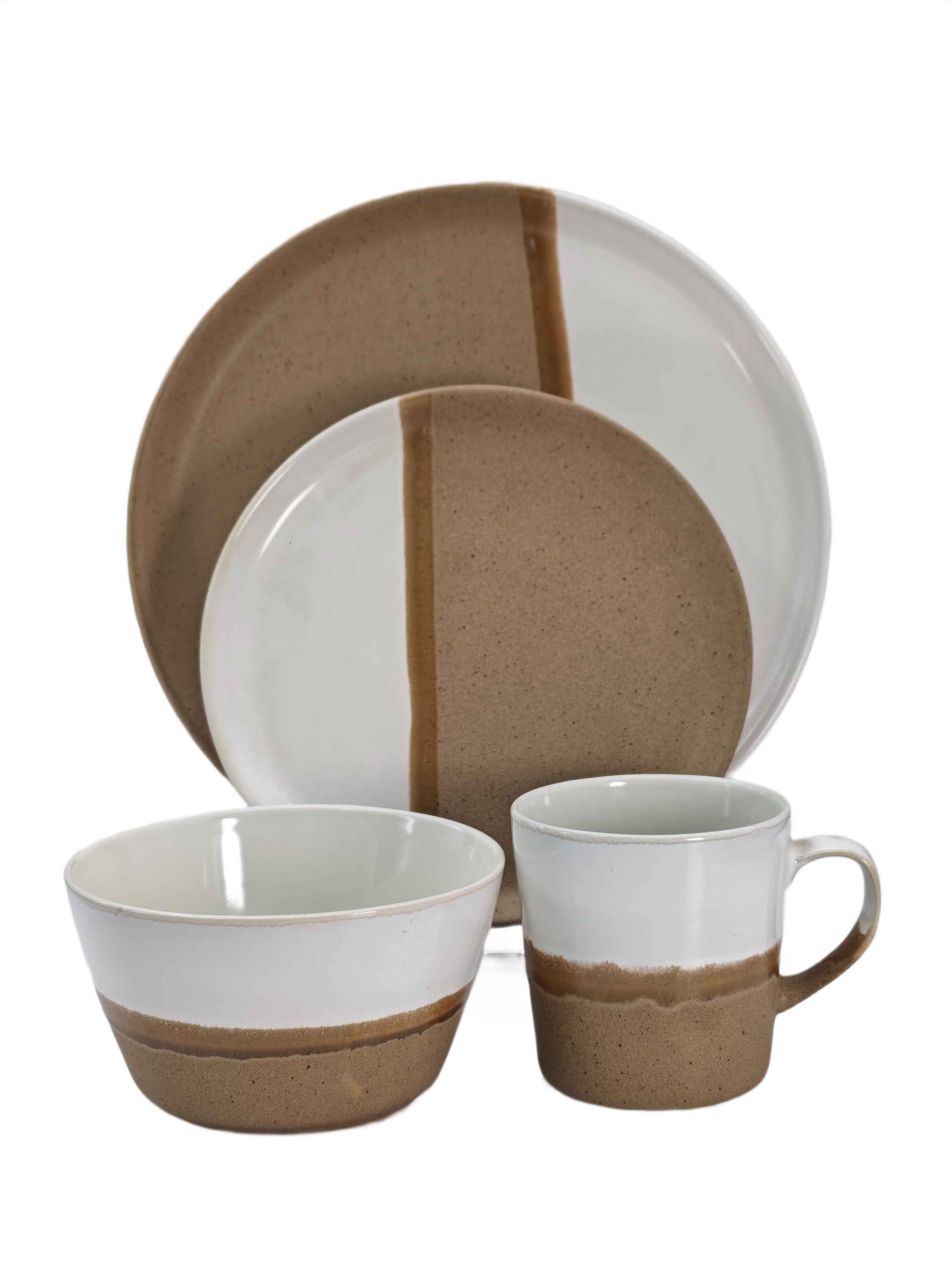 Color Blocked Ceramic Tableware Set