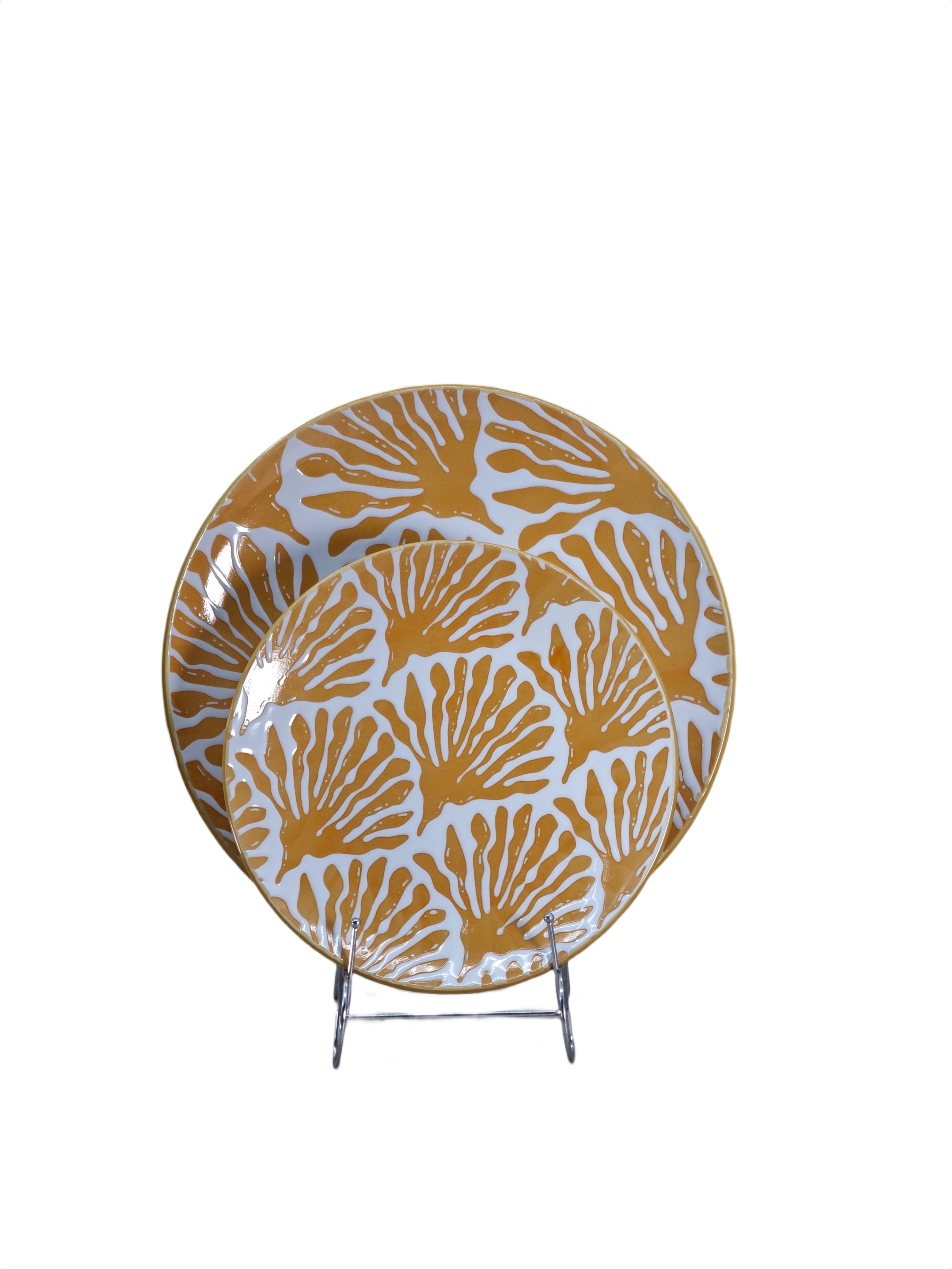 Leaf Relief Ceramic Tableware Four Piece Set
