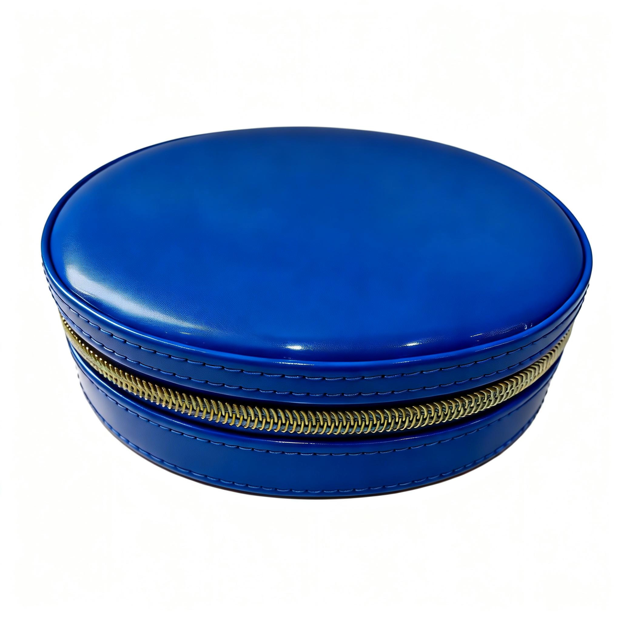 Vegan Leather Round Cosmetic Beauty Cases