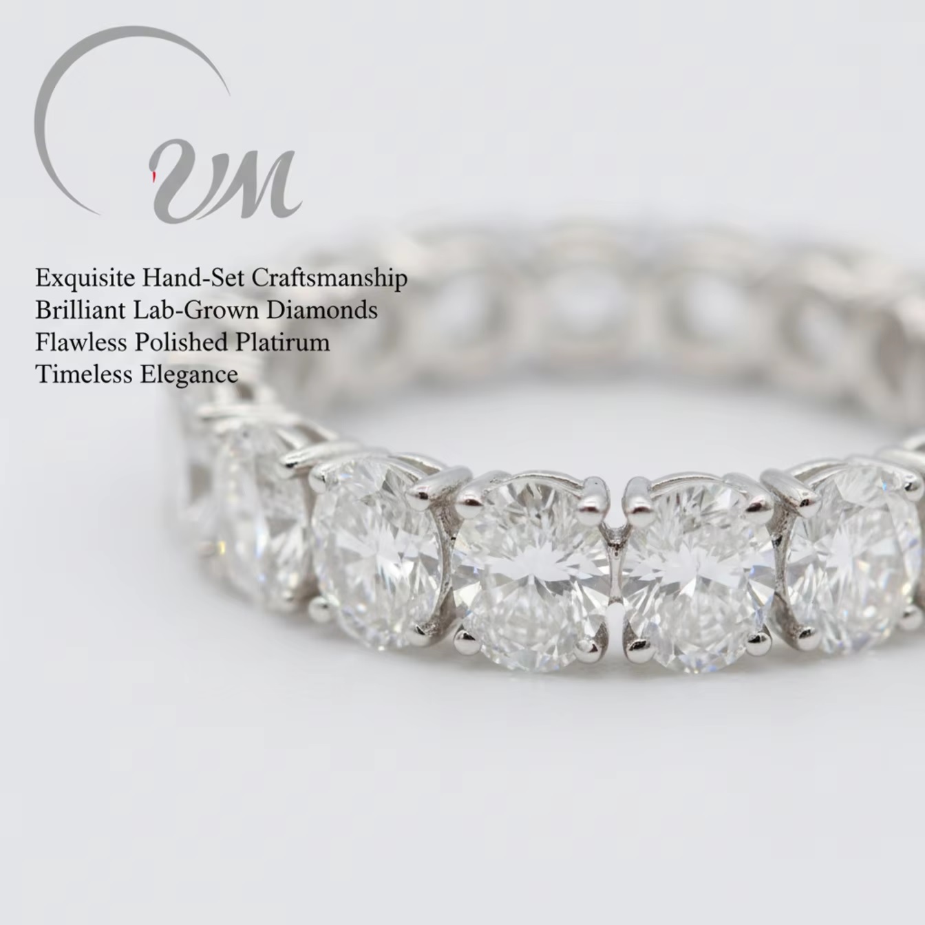 Platinum Lab-Grown Diamond Prong Setting Ring