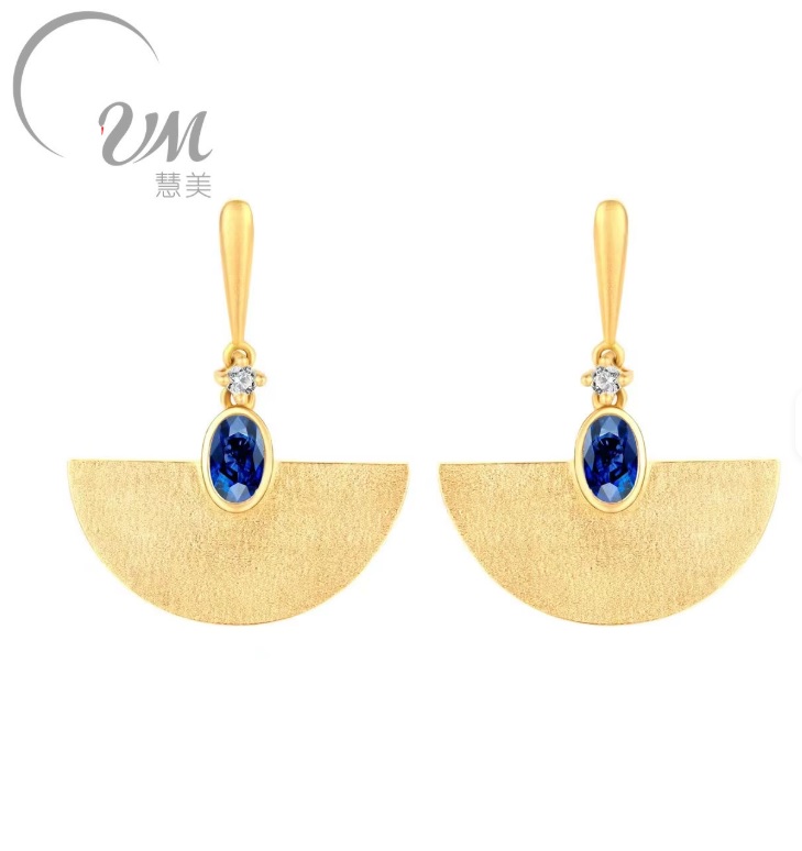 18K Gold NGTC Certified Tanzanite Diamond Earrings