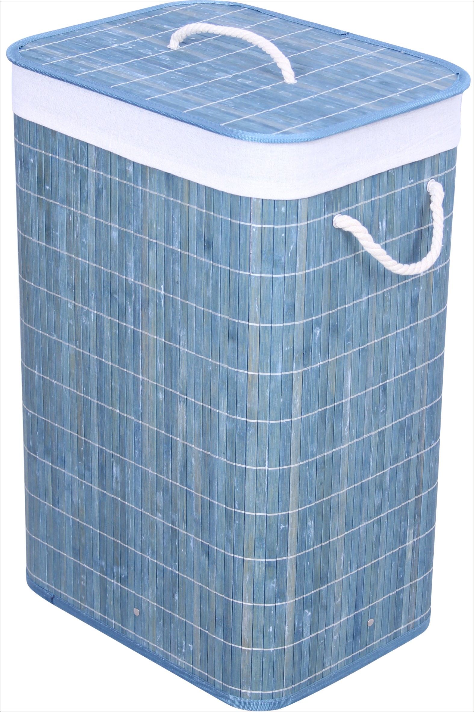 Rectangular Bamboo Laundry Hamper Basket