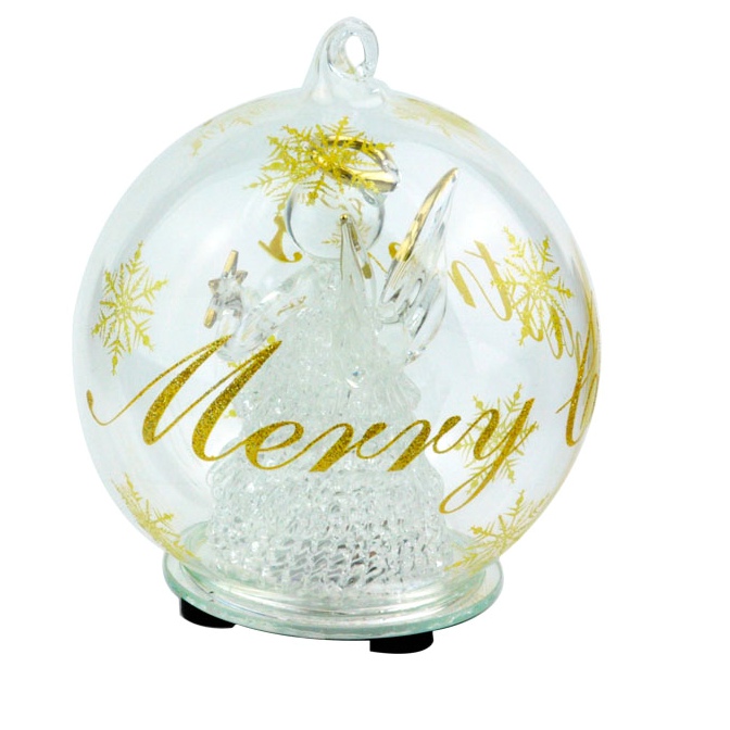 Color-Changing LED Christmas Glass Ornament