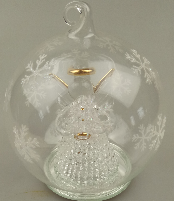 Color-Changing LED Christmas Glass Ornament
