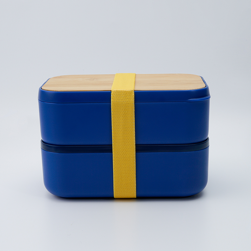 Large Double Bento Lunch Box with Customizable Lid