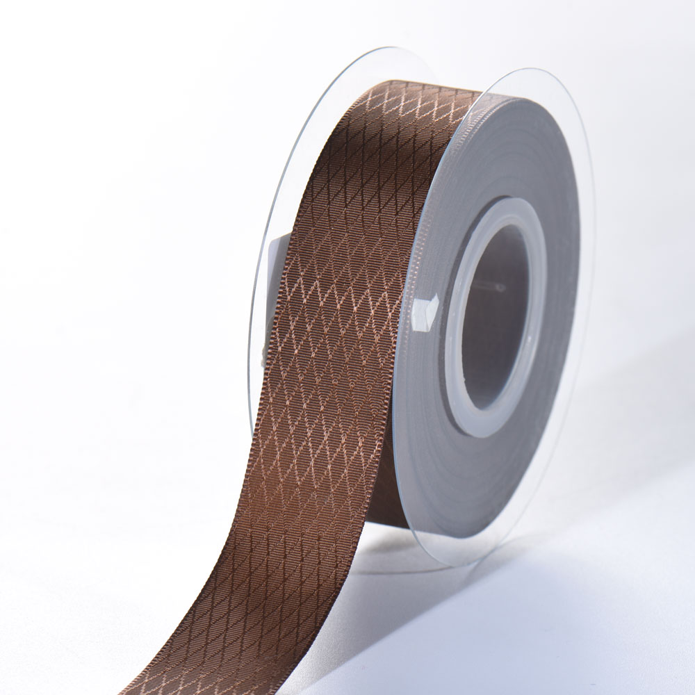Polyester Diamond Pattern Grosgrain Ribbon