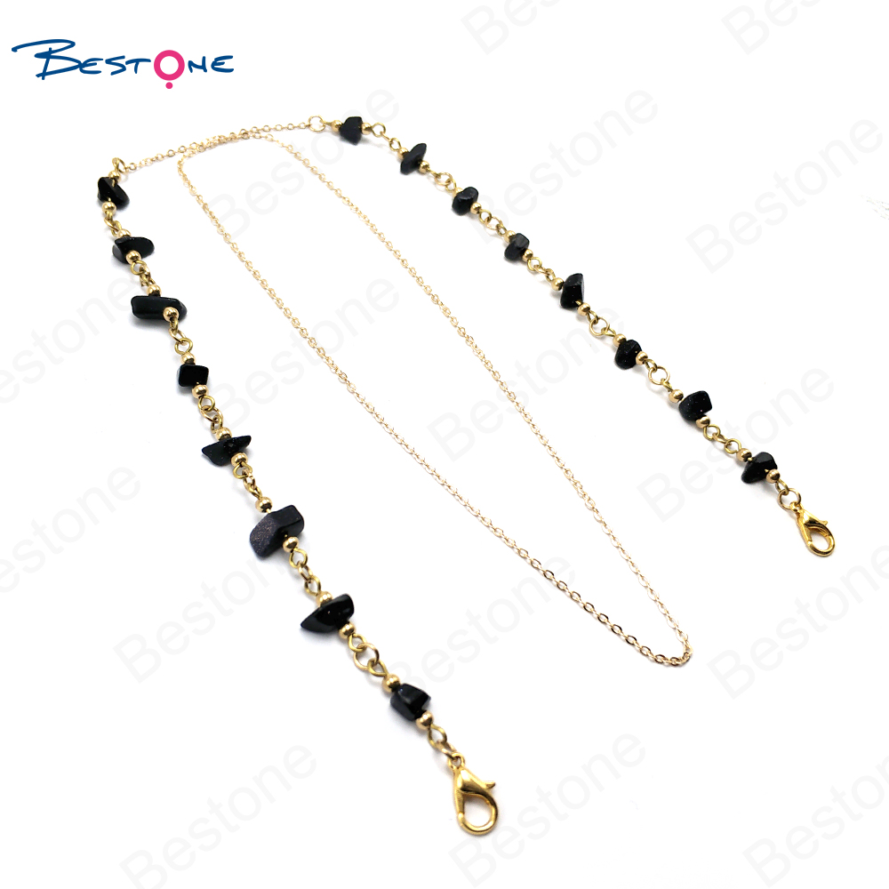 Mask Necklace Lanyard with Brass Chain