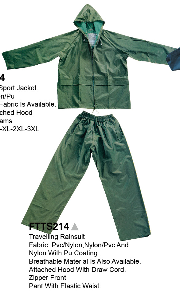 100% Polyester Promotion Rainsuit