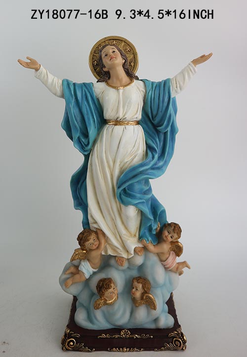 Assumption of Mary Resin Statue