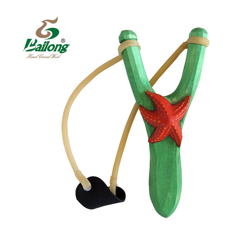 Hand-carved Wooden Painted Animal Slingshots