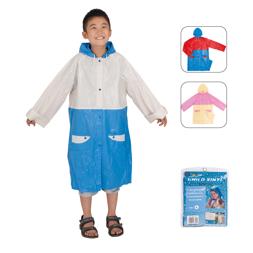 PVC Kids' Poncho Raincoat
