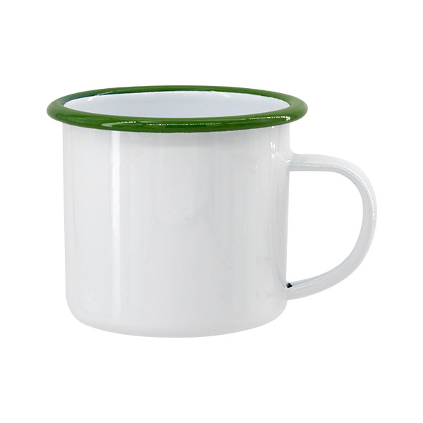 12 oz Sublimation Fine Enamel Mug with Color Rim