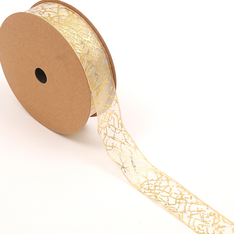 Metal Print Organza Ribbon
