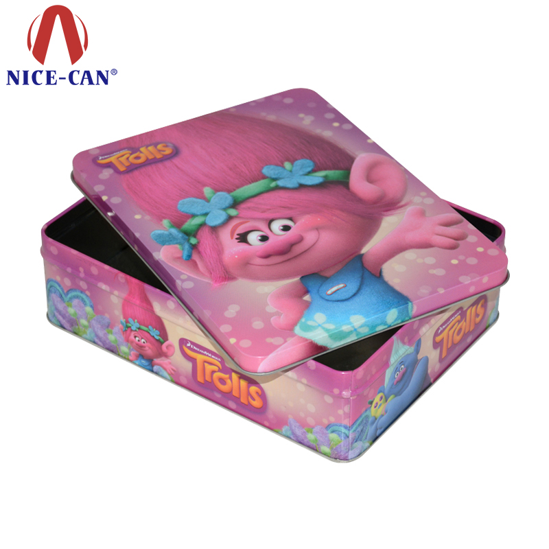 Recyclable Metal Square Tin Boxes for Cookie Biscuits