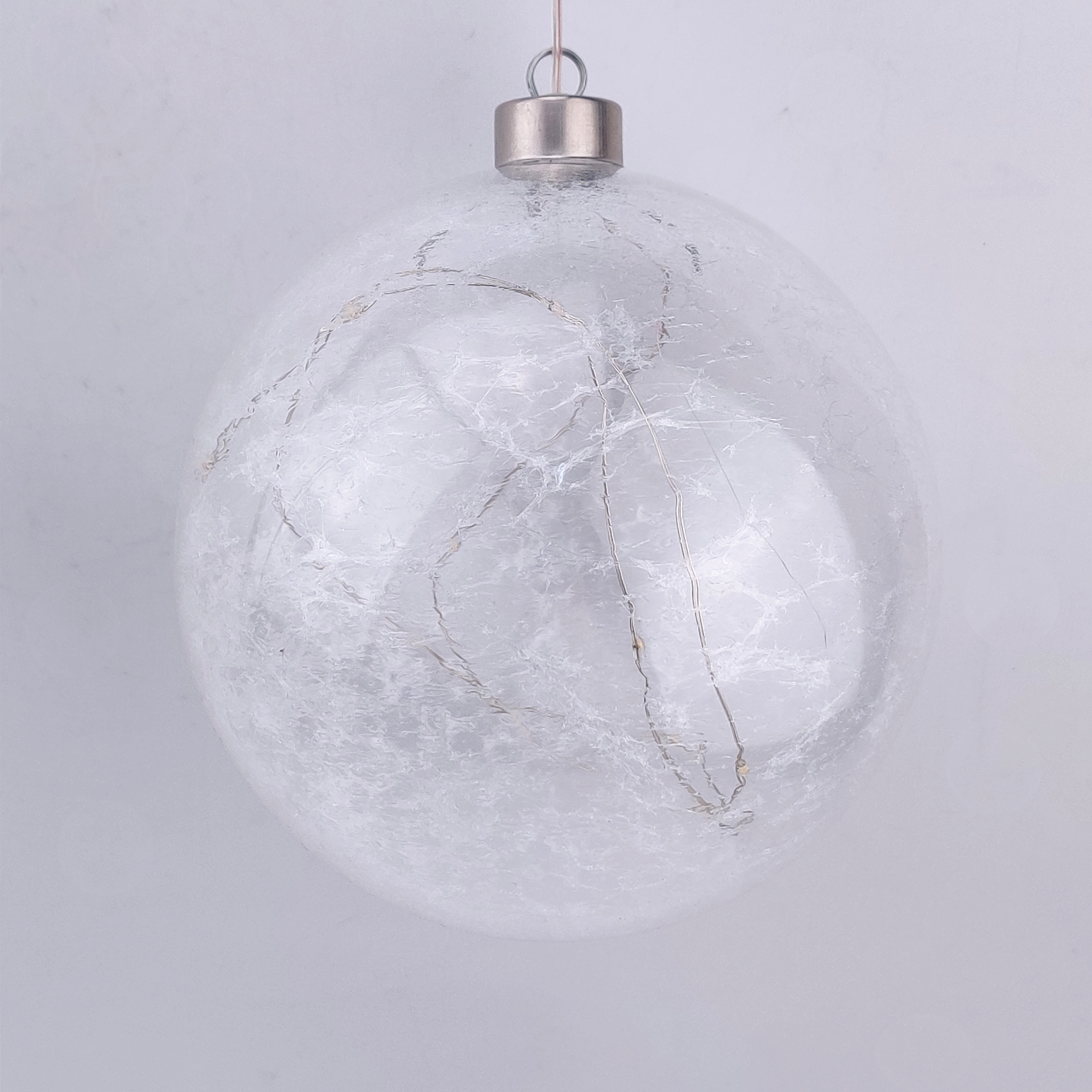 Rainbow Glass LED Hanging Ball Holiday Decoration
