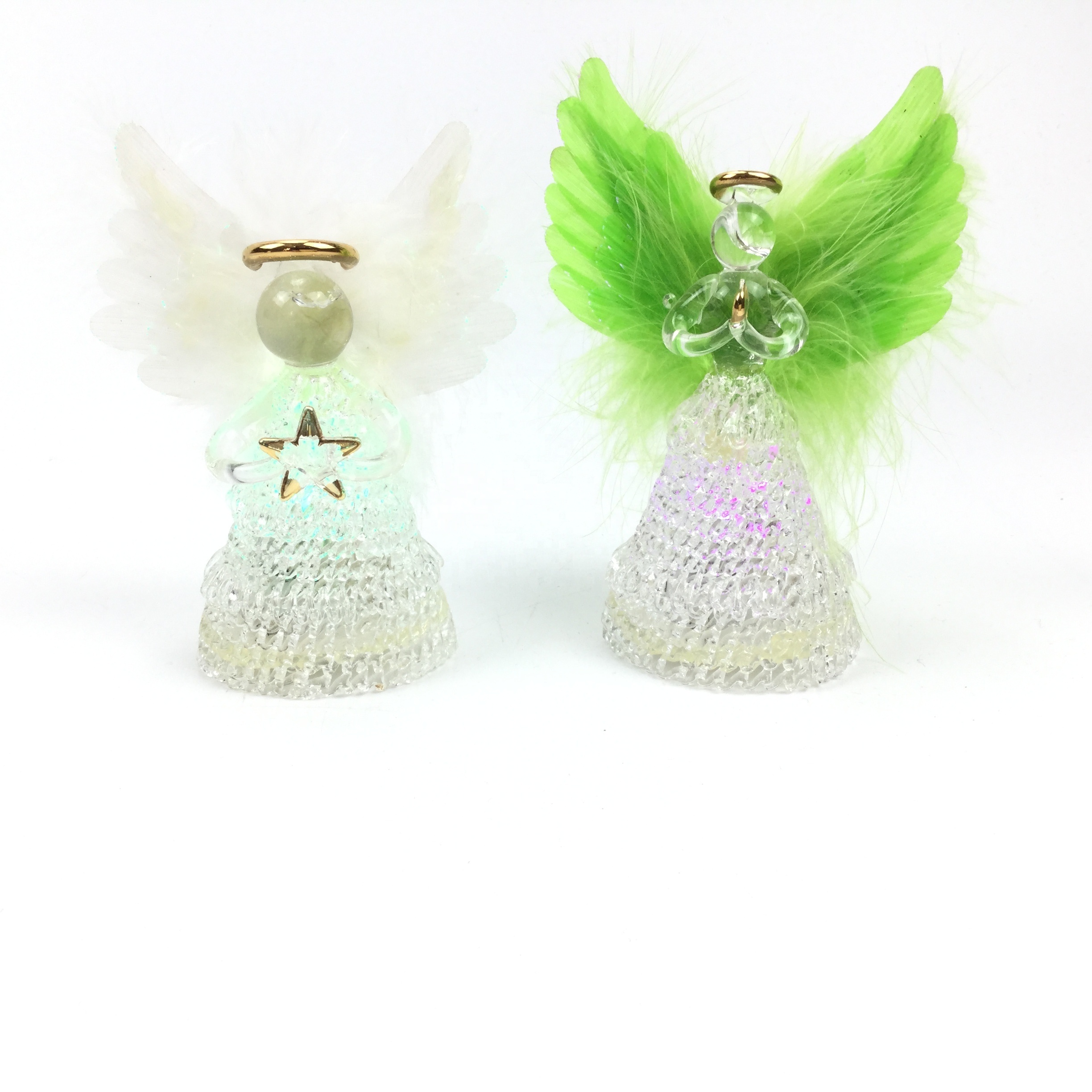 LED Glass Angel Ornament Christmas Decoration