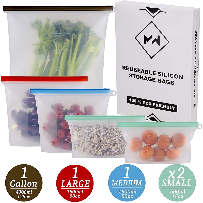 Reusable Silicone Food Storage Bags