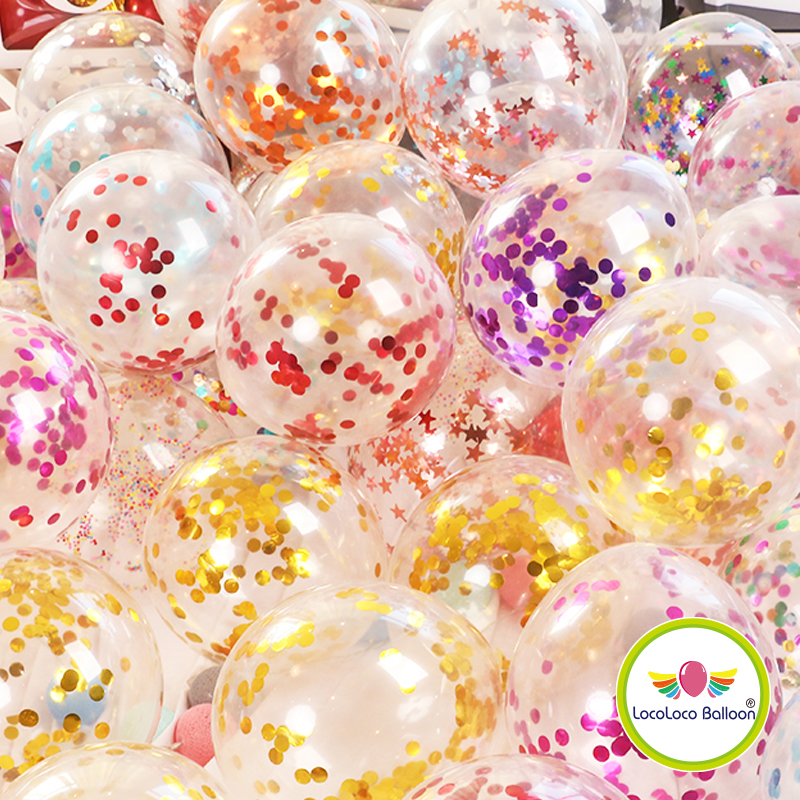 12 Inch Multicolor Confetti Latex Balloon