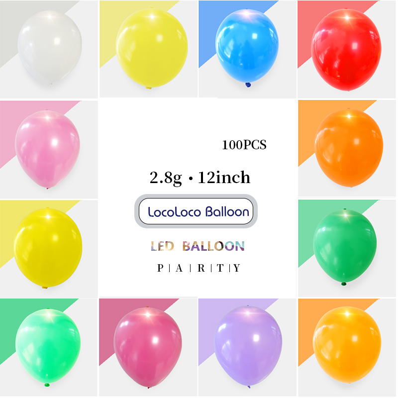 LED Luminous Latex Balloon 12 Inch