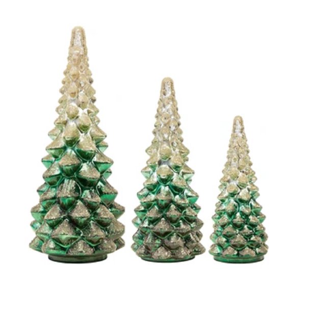 Glass LED Christmas Tree Tabletop Holiday Decoration