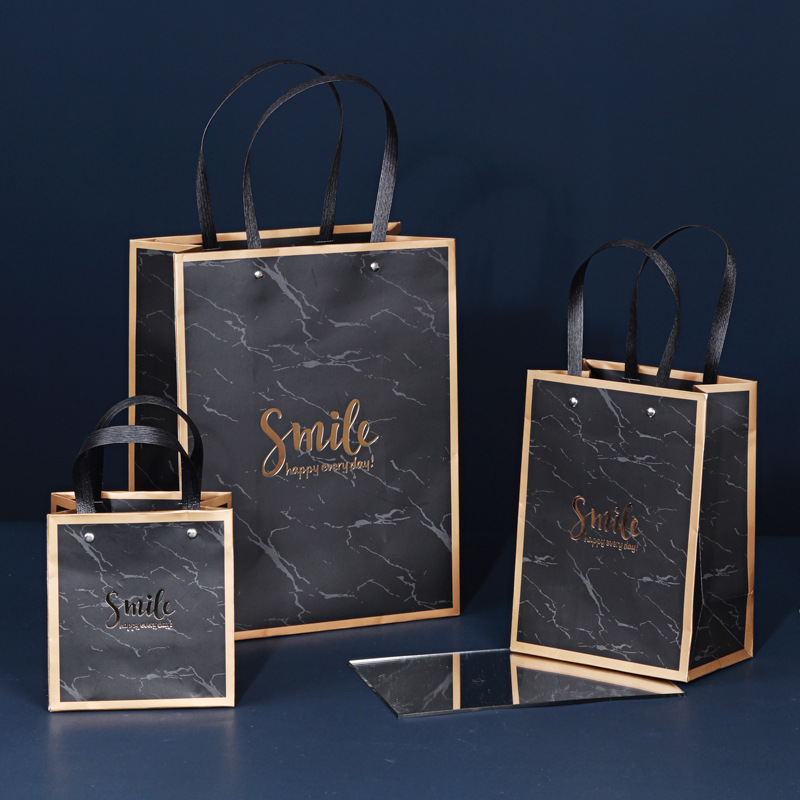 Luxury Custom Logo Marbling Paper Gift Bag