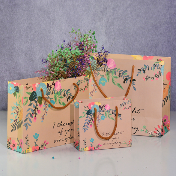 Custom Logo Kraft Paper Shopping Bag