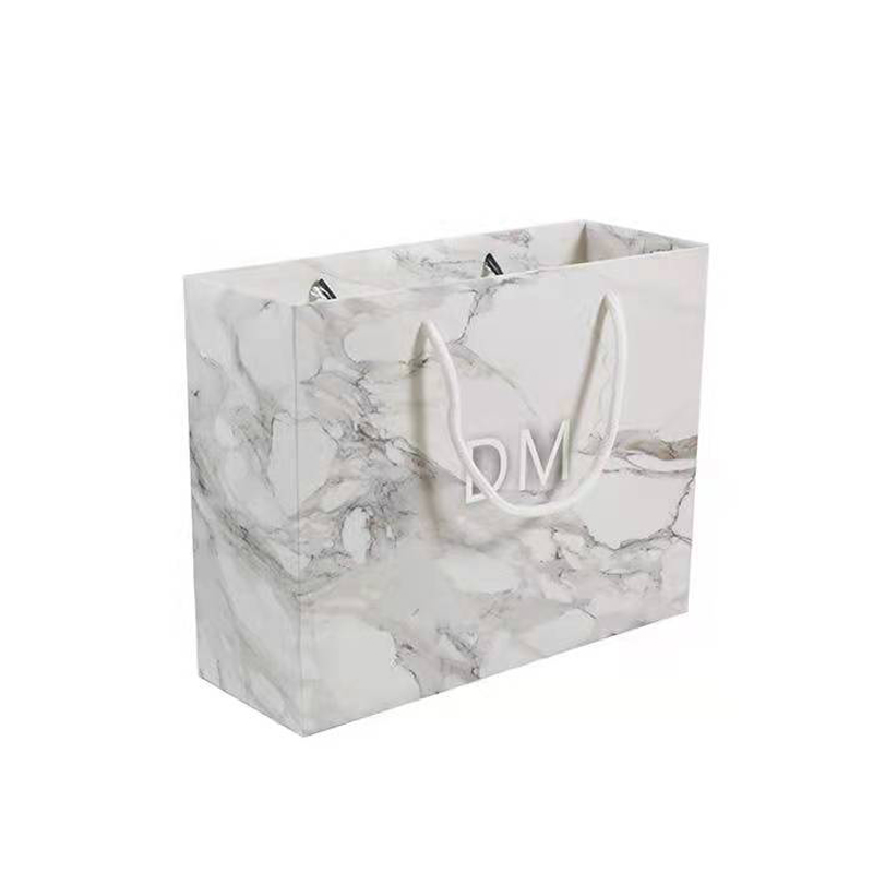 Custom Gold Logo Jewelry Gift Paper Bag with Handle