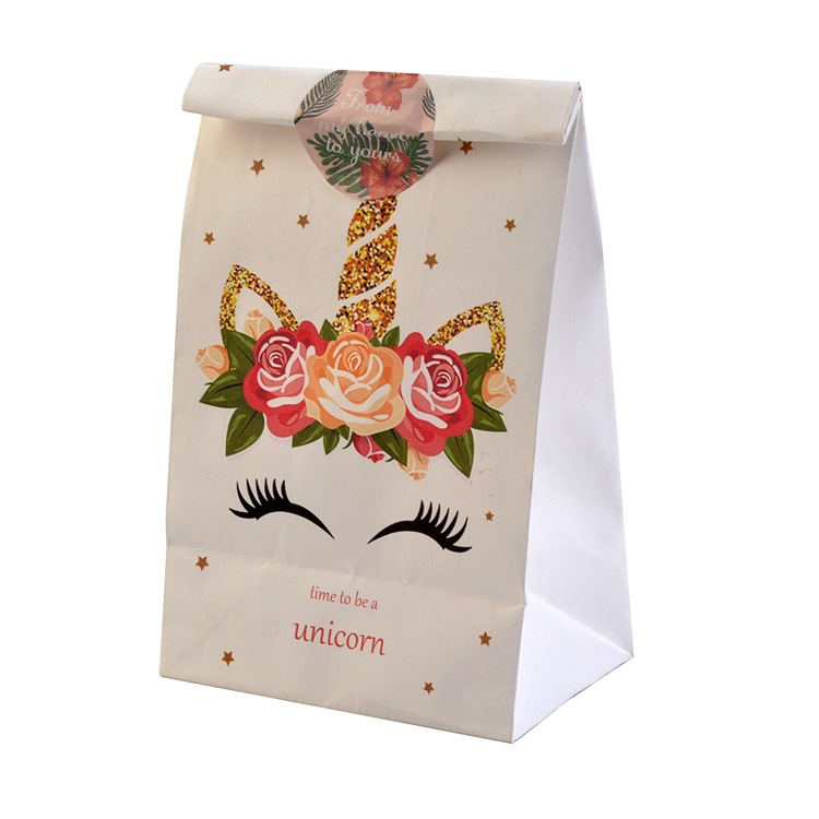 Custom Logo Printed Kraft Paper Gift Bag