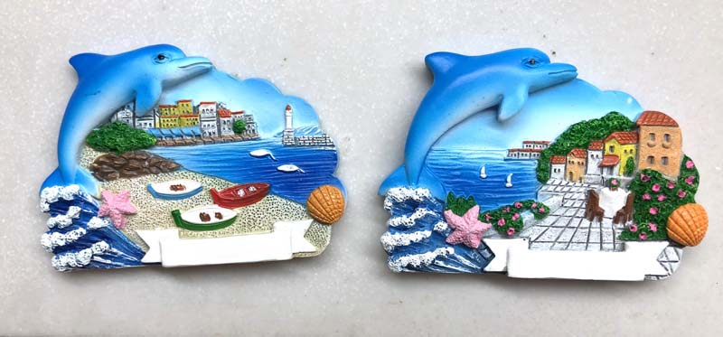 Dolphin Scenery Refrigerator Magnet Tourism Souvenir