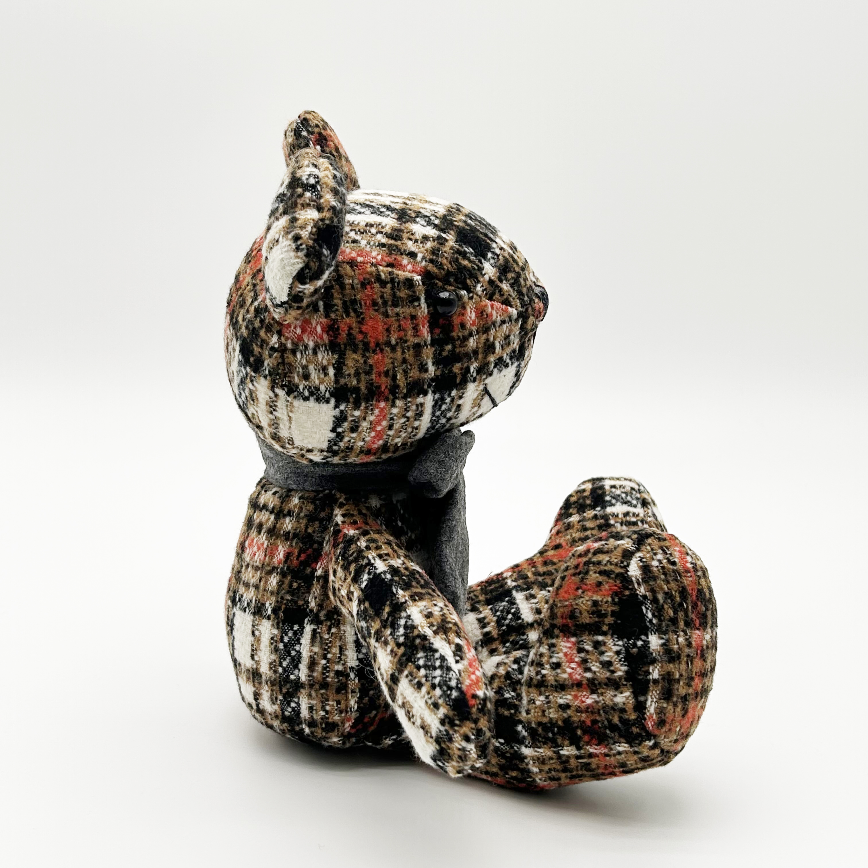 Flower Striped Scarf with Particle Bear Design