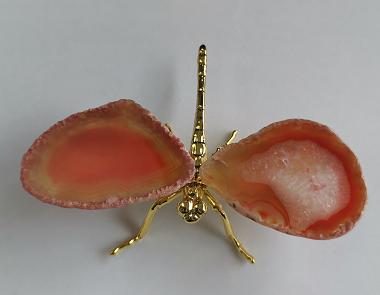Agate Slice Dragonfly Stone Craft