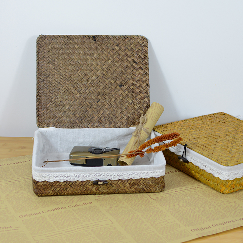 Kaida Handwoven Flat Cover Box