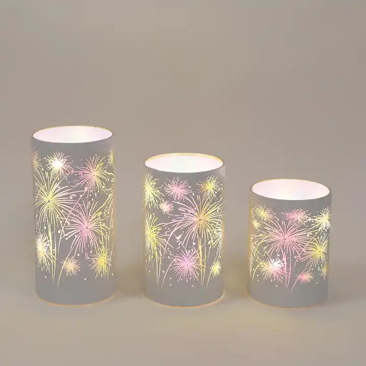 Glass Cylinder LED String Light Christmas Decoration