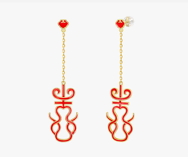 Chinese Zodiac Enamel Earrings