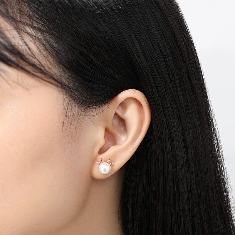 Pearl 925 Sterling Silver Simple Earrings