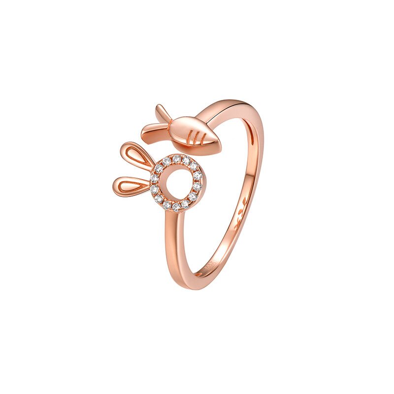 S925 Sterling Silver Rabbit Fashion Ring