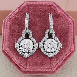 Pink Zircon Premium Women's Earrings