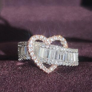 Plain Circle Pink Premium Combination Ring