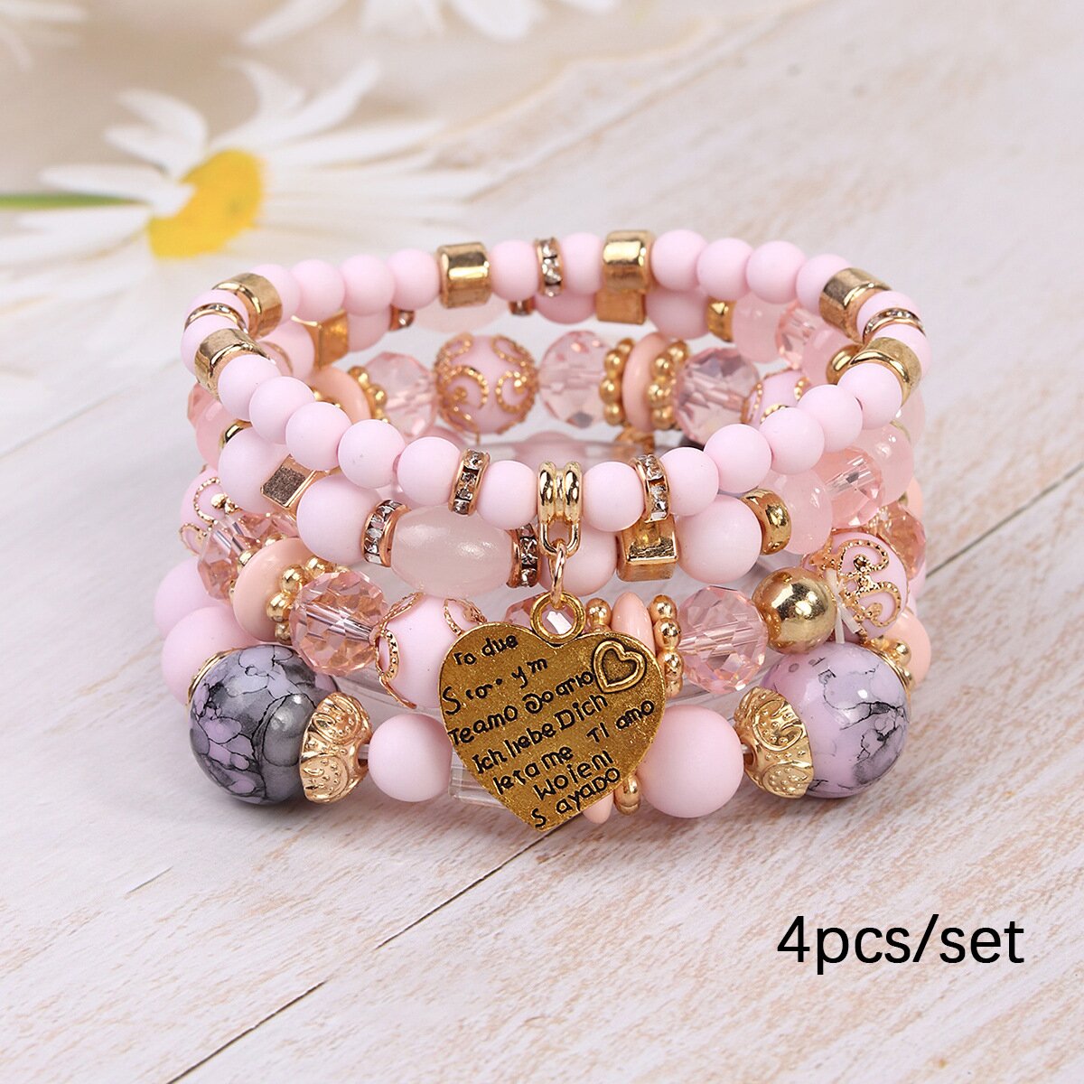 Metal Love Multi-Layer Handmade Beaded Bracelet